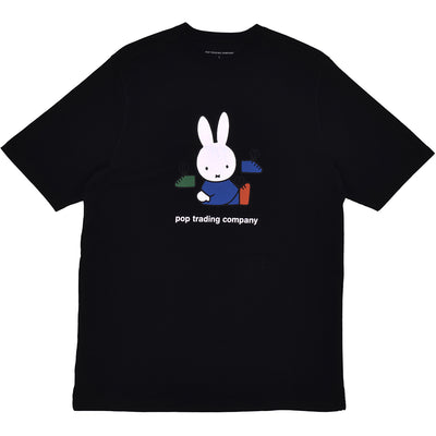 Pop Trading Company Miffy Footwear T Shirt Black
