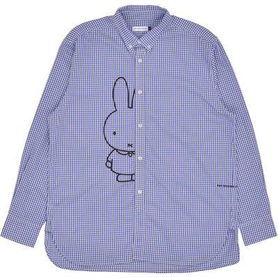 Pop Trading Company Miffy Gingham BD Shirt Blue