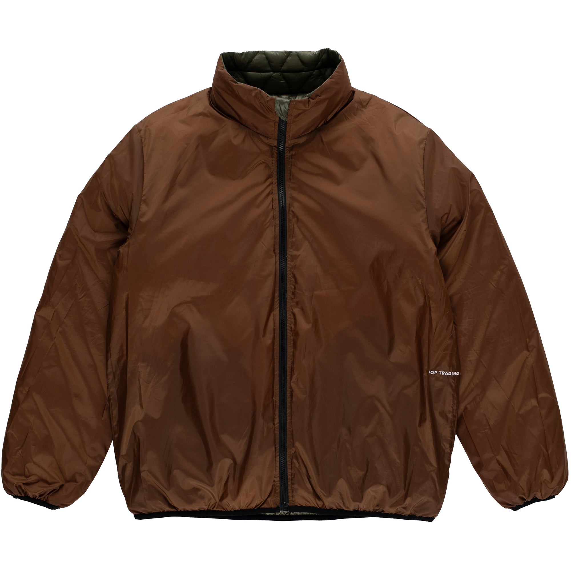 Pop Trading Company Quilted Reversible Jacket Four Leaf Clover/Bison