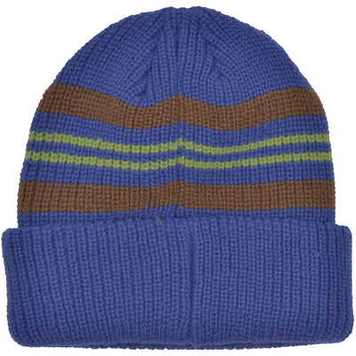 Pop Trading Company Striped Beanie Blue
