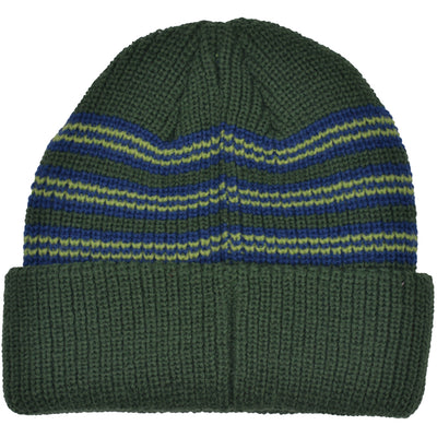 Pop Trading Company Striped Beanie Green