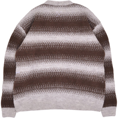 Pop Trading Company Striped Knitted Cardigan Delicioso/Cress Green