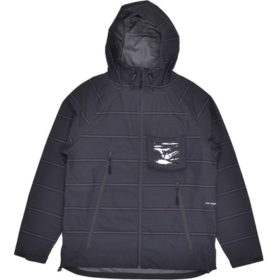 Pop Trading Company Striped Oracle Jacket Anthracite/Black