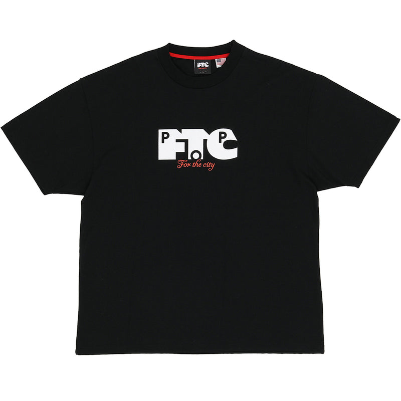 Pop Trading Company x FTC Logo T Shirt Black