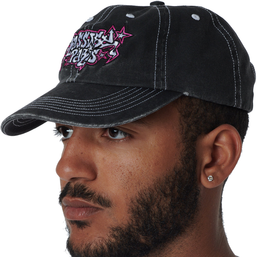 Rassvet 6 Panel Cap Sand Brushed Twill Black