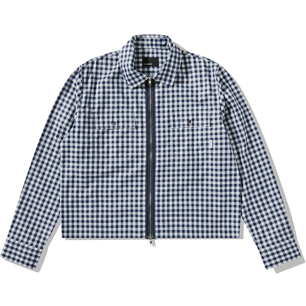 Rassvet Check Zip Shirt Woven Blue