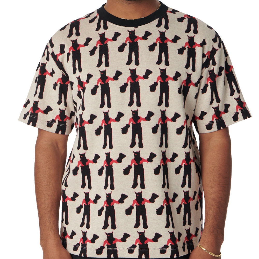 Rassvet Devil Jacquard T Shirt Knit Off White