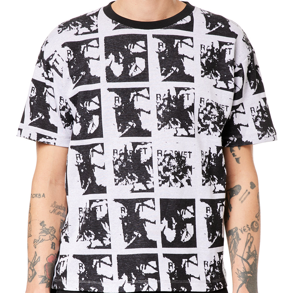 Rassvet Flower Jacquard Tee Shirt Knit Black