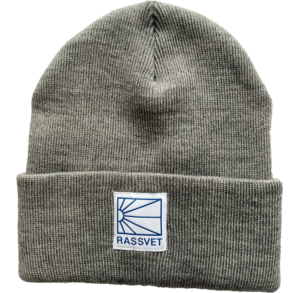 Rassvet Logo Tag Beanie Light Grey