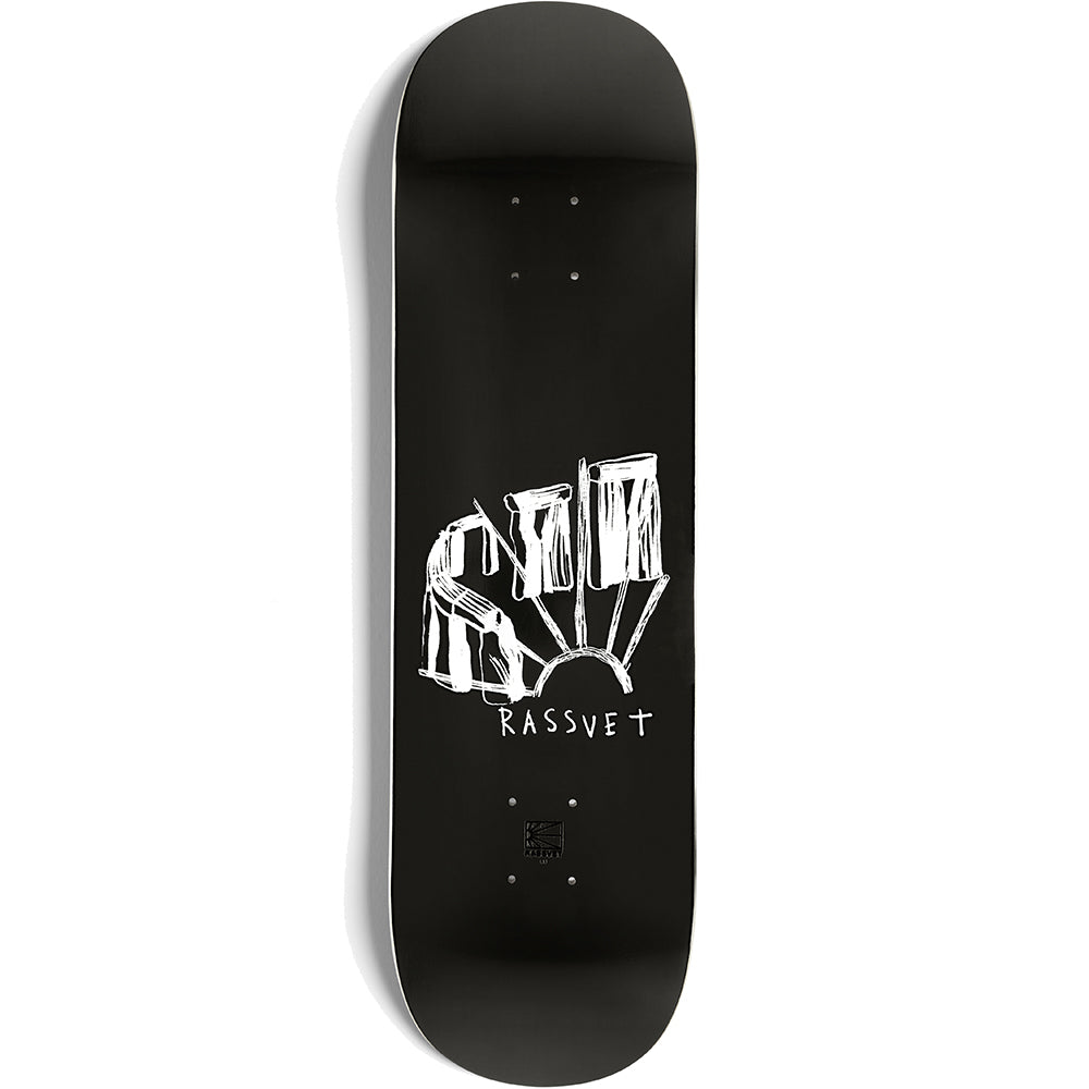 Rassvet Rock Solid Black Foil Skateboard Deck 8.5"