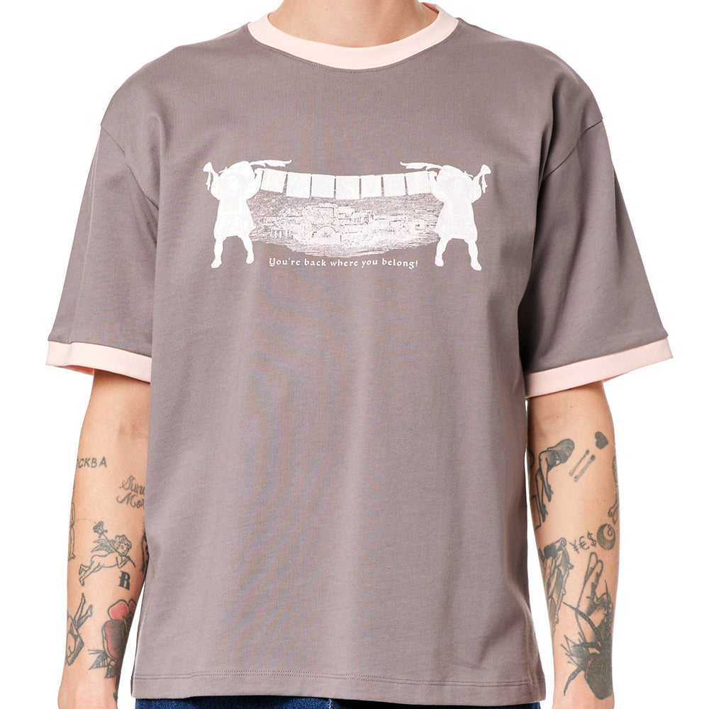 Rassvet Welcome Back Ringer Tee Shirt Dark Grey