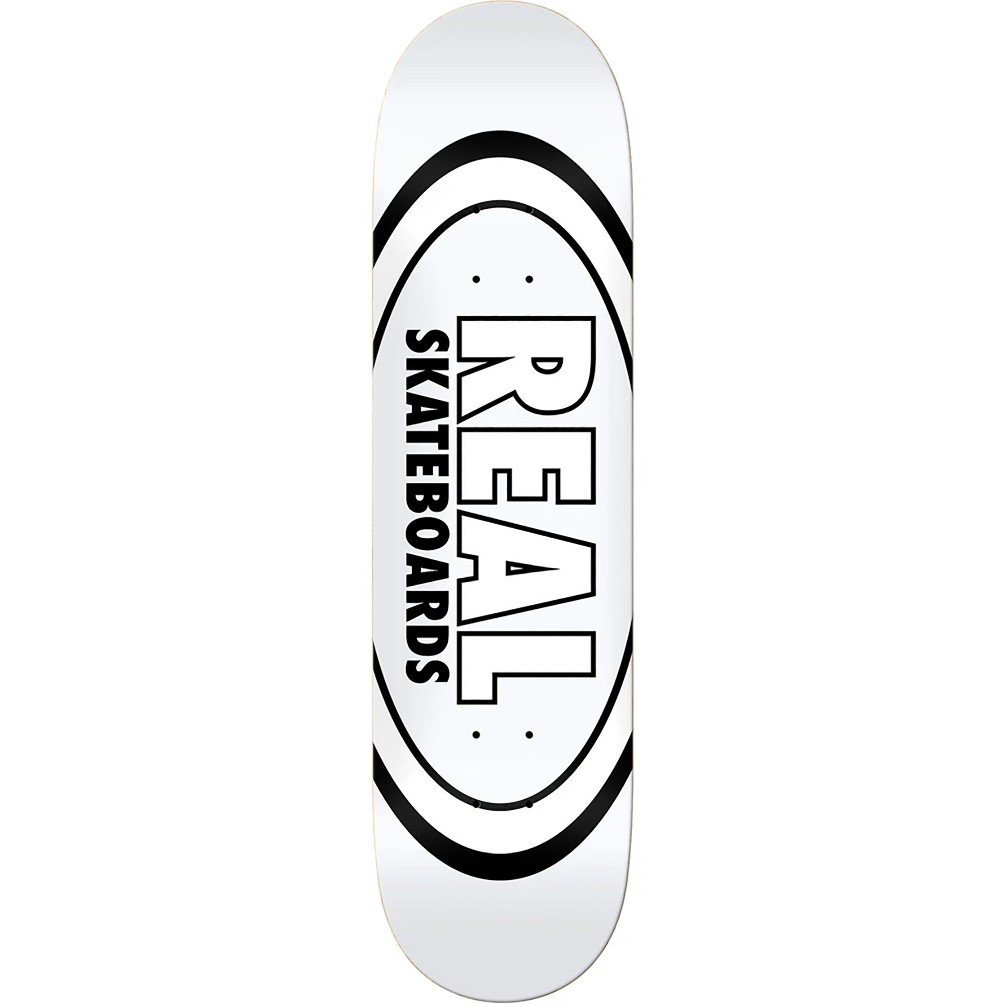 Real Classic Team Oval White Skateboard Deck 8.25"