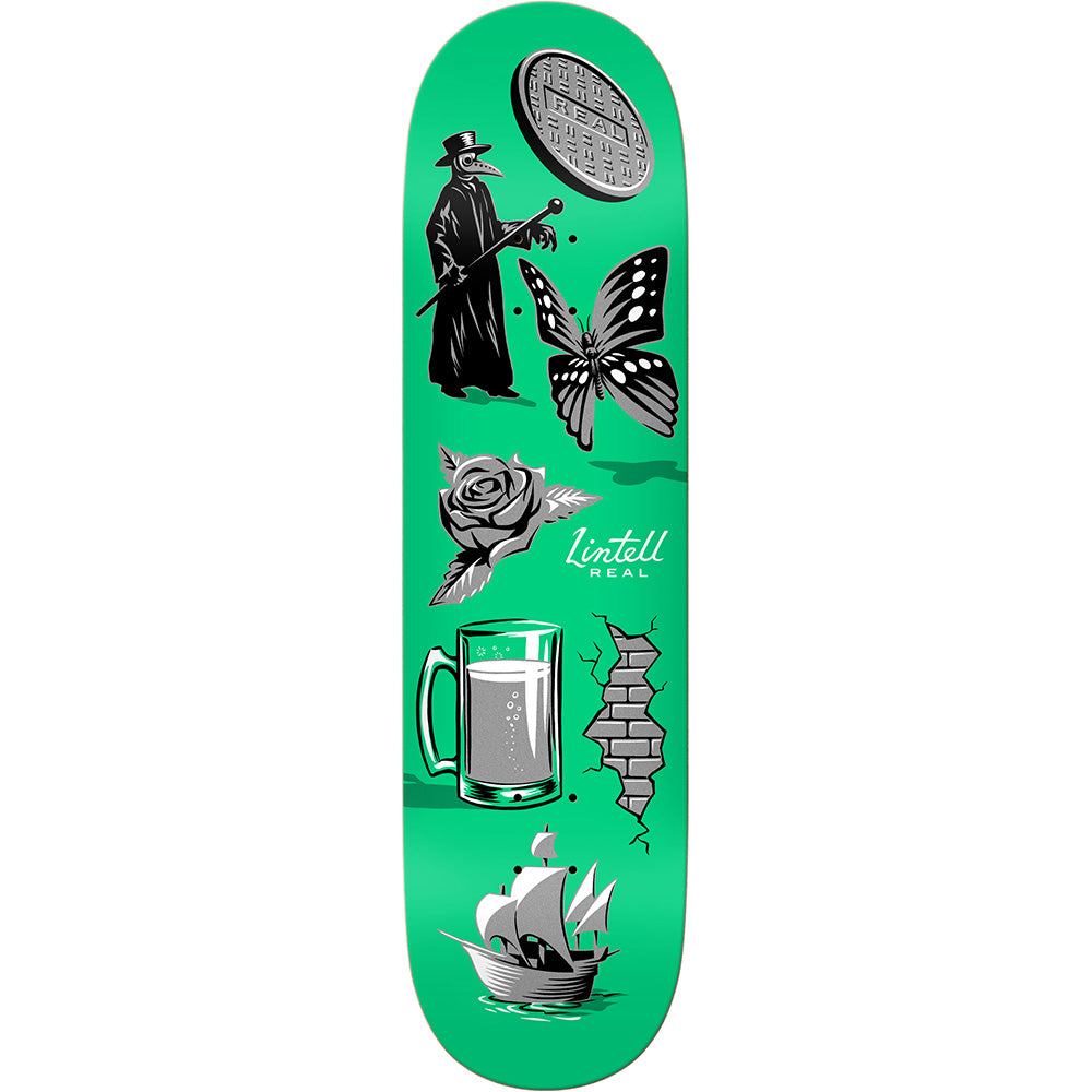 Real Harry Lintell Revealing Skateboard Deck 8.28"