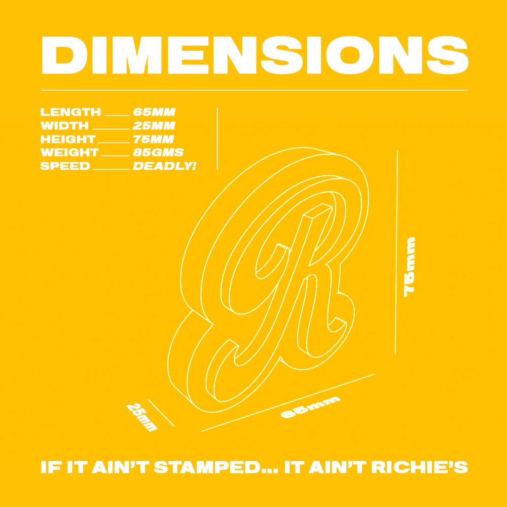 Richie's 'R' Skateboard Wax Yellow