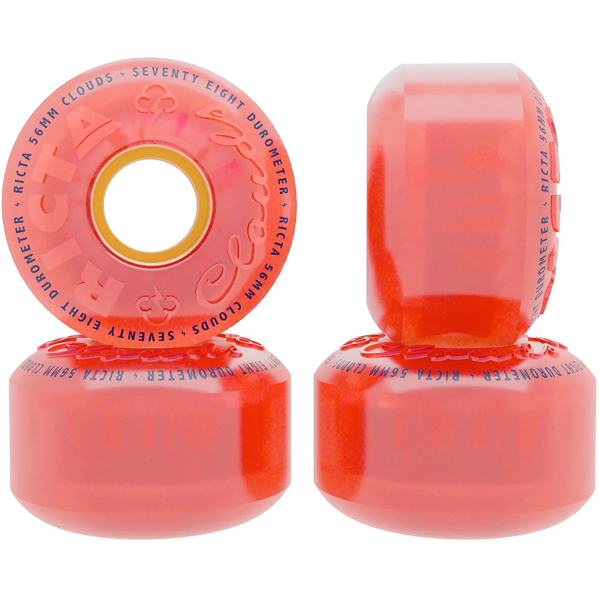 Ricta Clouds Pink Citrus 78a Skateboard Wheels 56mm