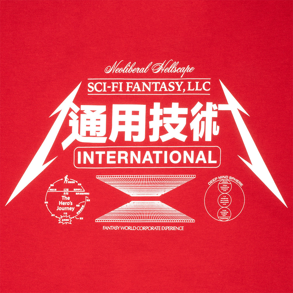 Sci-Fi Fantasy Neoliberal Tee Red