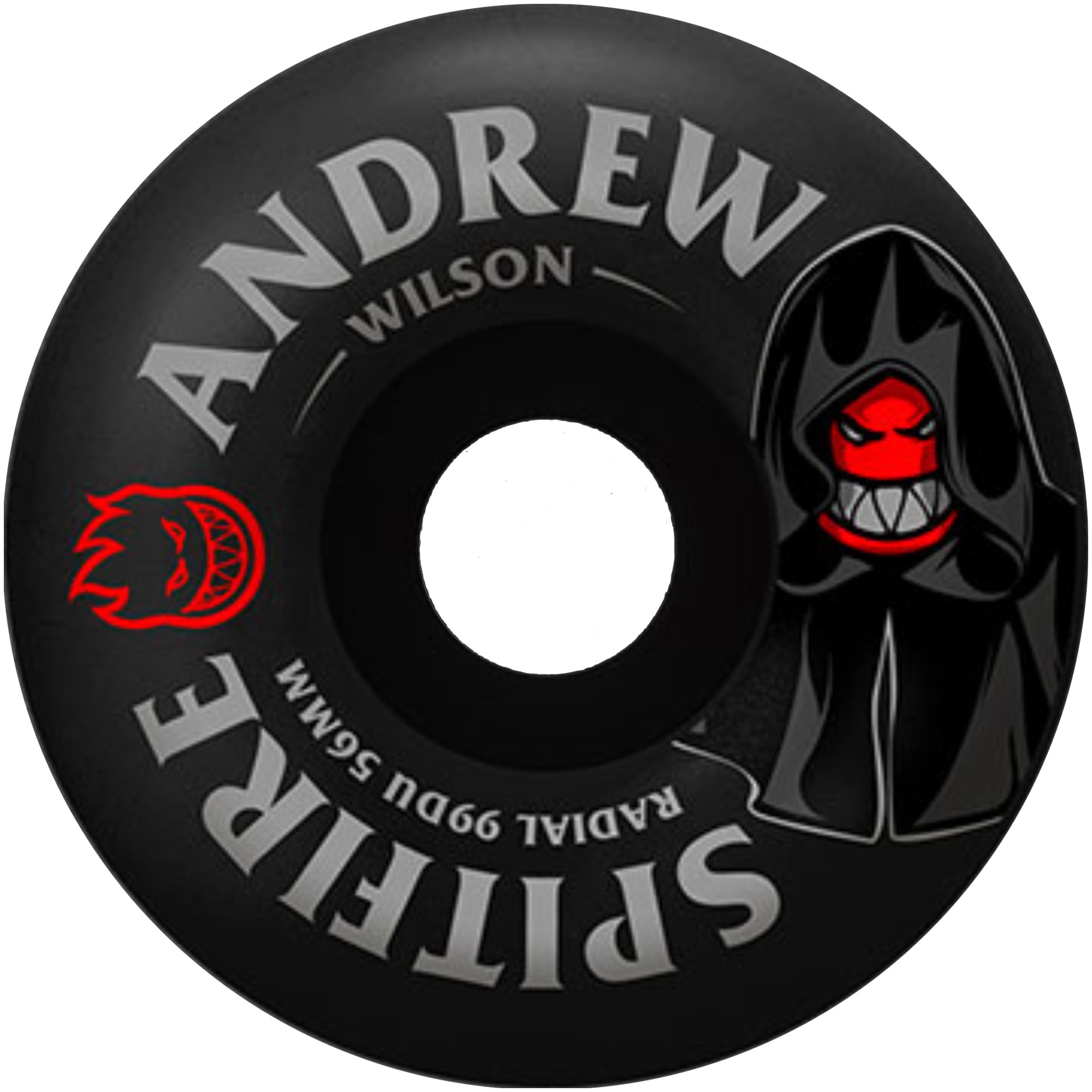 Spitfire Andrew Wilson Burn Squad Formula Four Radials 99du Black Skateboard Wheels 56mm