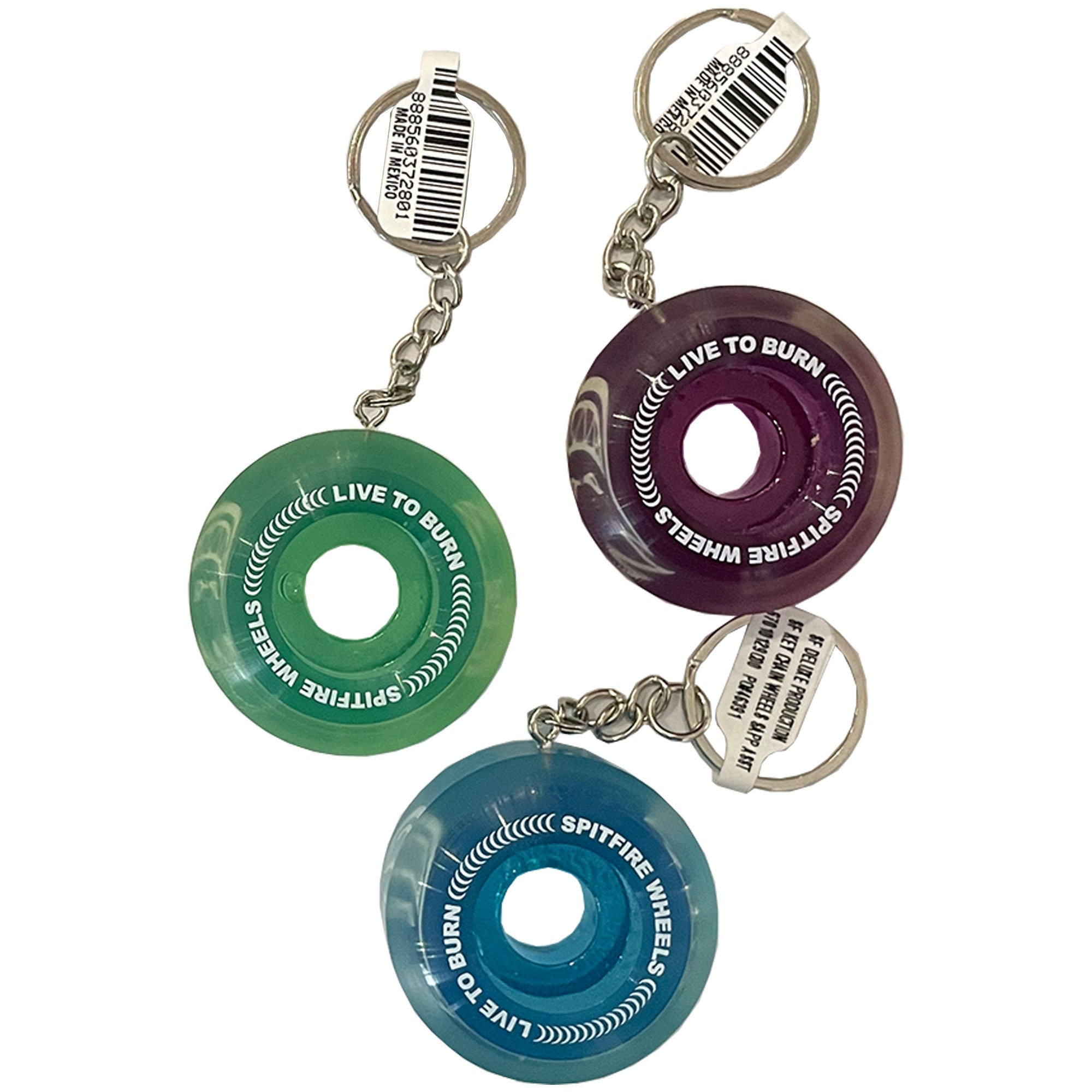Spitfire Keychain Sapphire Wheels Assorted Colours