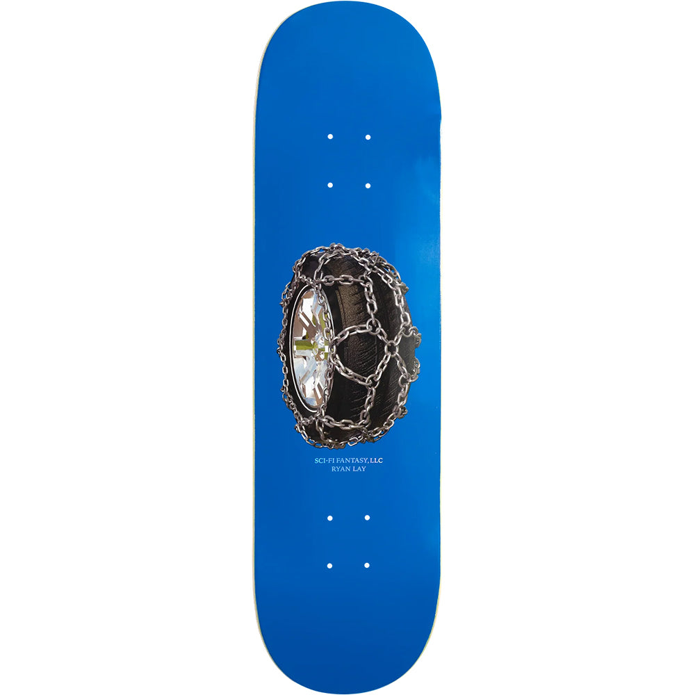 Sci-Fi Fantasy Ryan Lay Tire Chain Skateboard Deck 8.38"