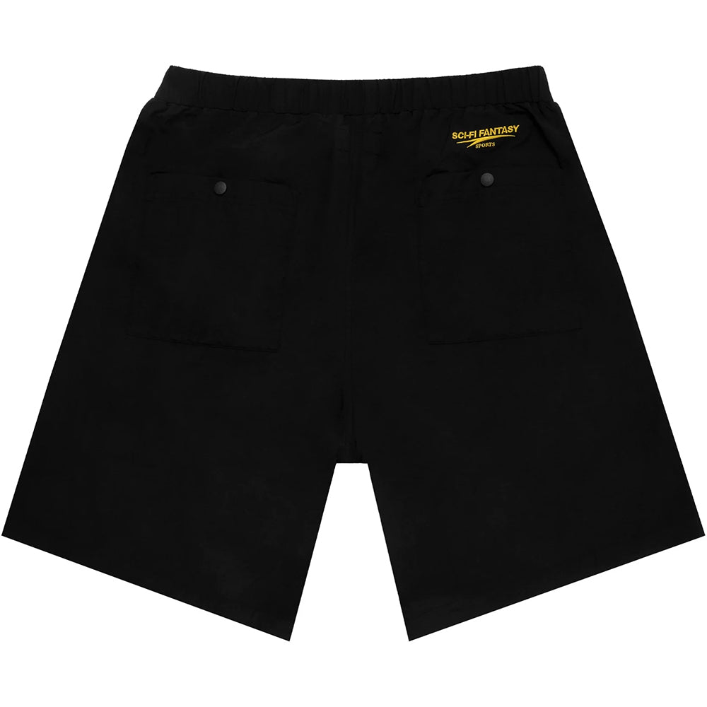 Sci-Fi Fantasy Woven Trim Shorts Black