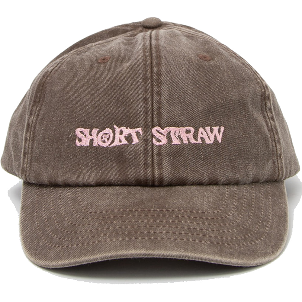 Short Straw Cap Brown/Pink