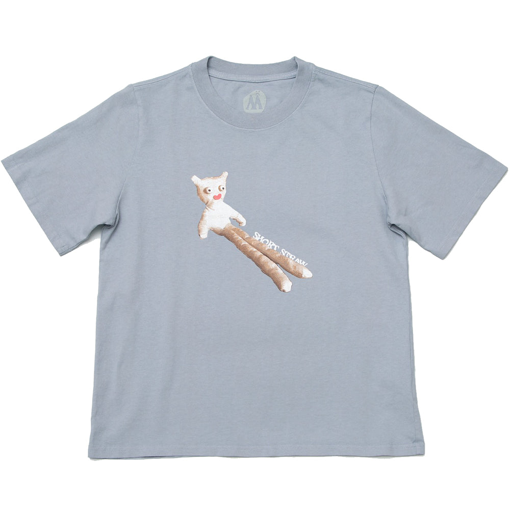 Short Straw Legsley Enby Fit T Shirt Faded Blue