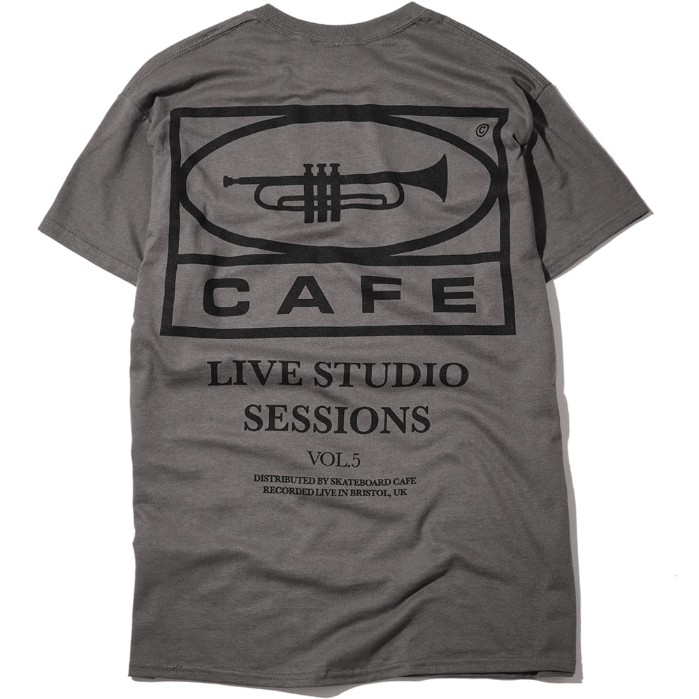 Skateboard Cafe 45 Tee Charcoal/Black