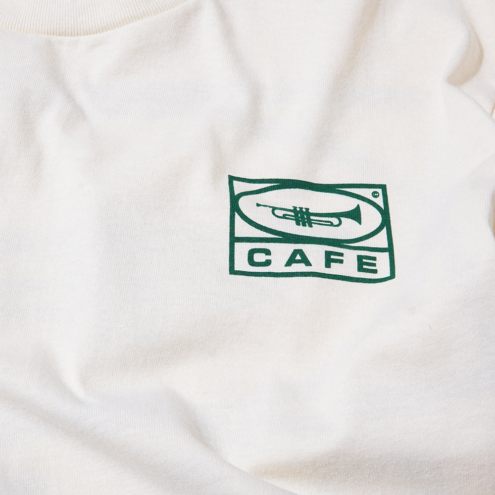 Skateboard Cafe 45 Tee Cream/Forest Green