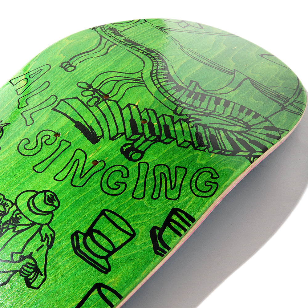Skateboard Cafe Gaurab Sketches Green Skateboard Deck 8.5"