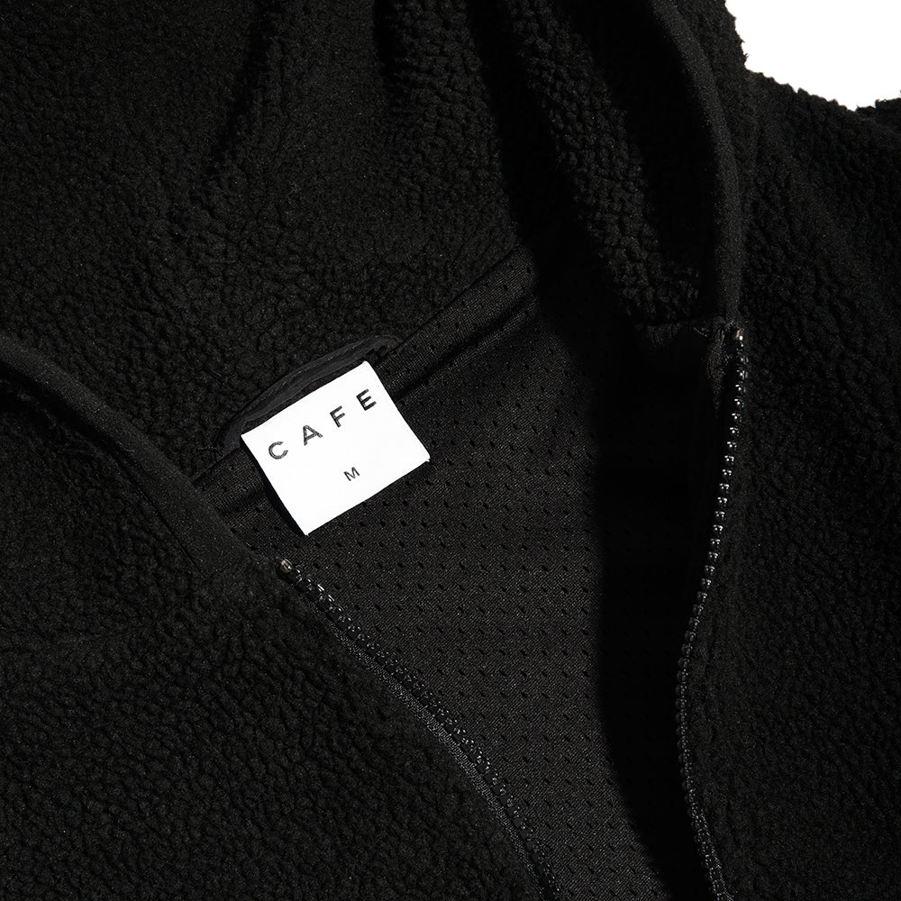 Skateboard Cafe Sherpa Fleece Zip Hood Black