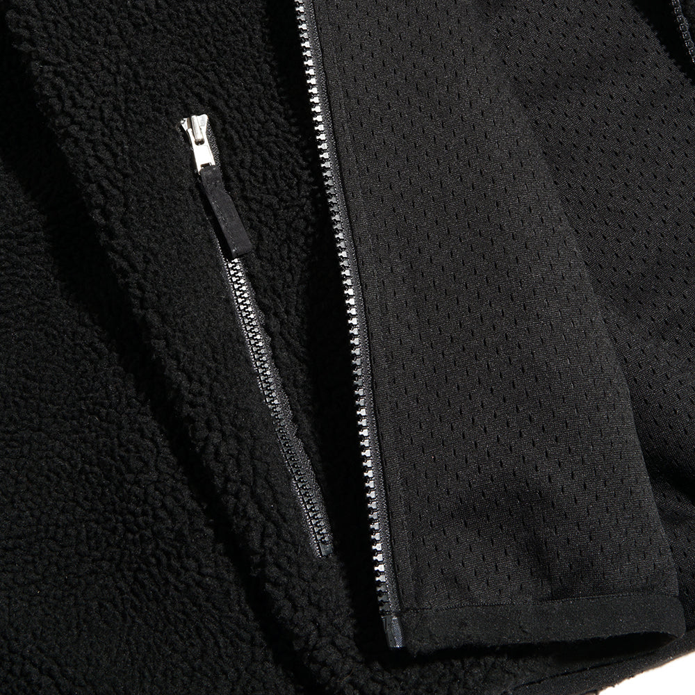 Skateboard Cafe Sherpa Fleece Zip Hood Black