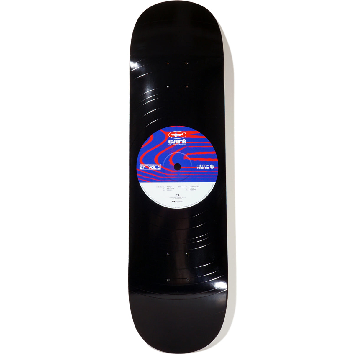 Skateboard Cafe 45 Blue Skateboard Deck 8.38"