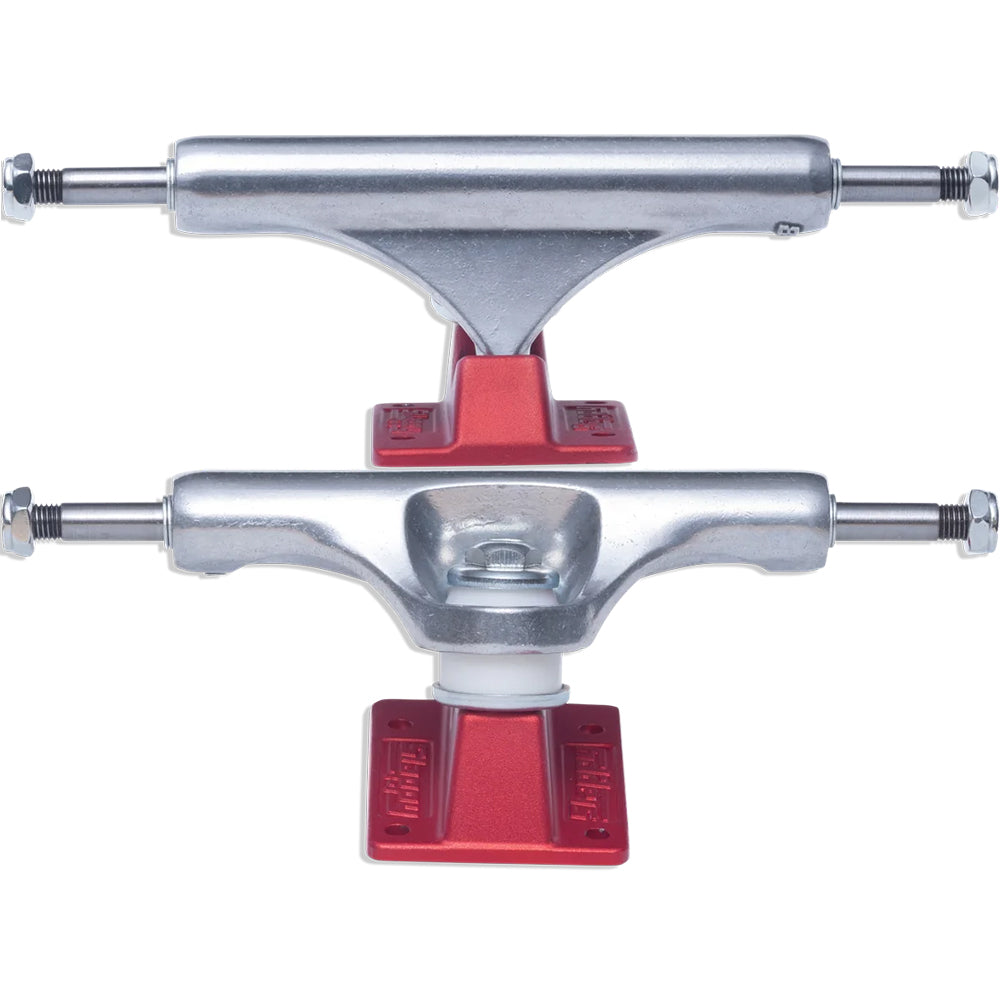 Slappy ST1 Lights Skateboard Trucks Red 8"