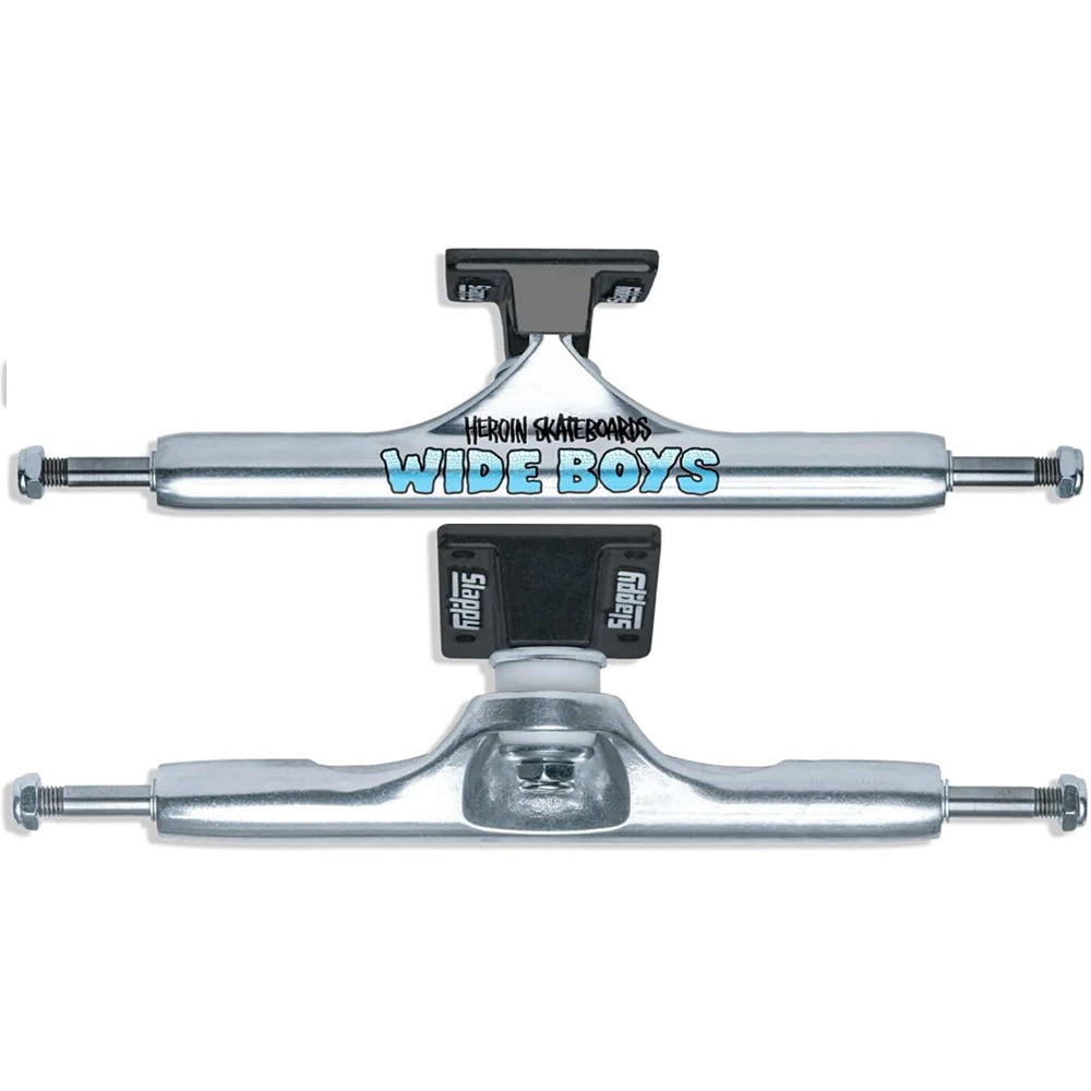 Slappy x Heroin ST1 Hollow Wide Boy Skateboard Trucks Polished/Black 11"