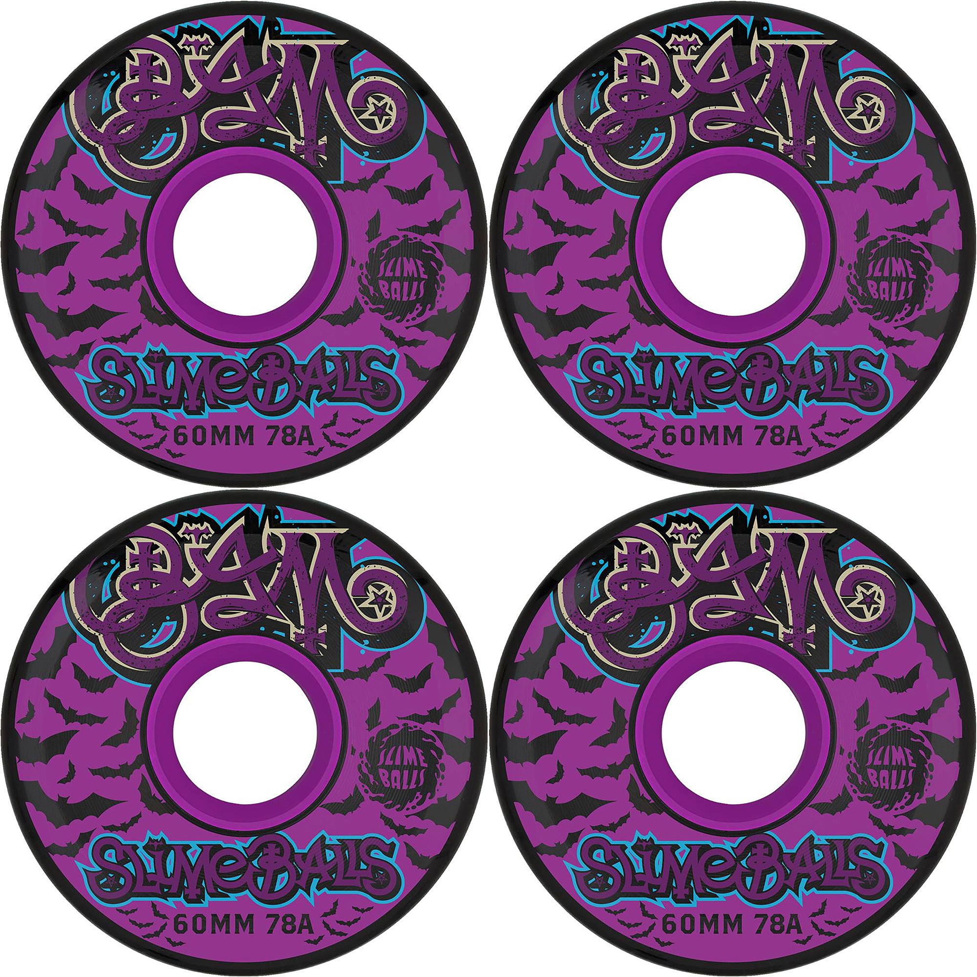 Slime Balls Bam Margera Guest OG Slime 78a Skateboard Wheels 60mm