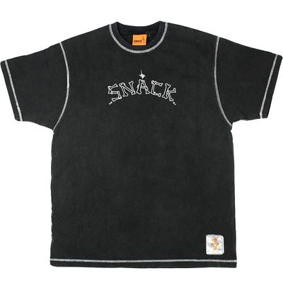 Snack Bones Ultra Weight Tee Black/White Stitch