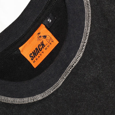 Snack Bones Ultra Weight Tee Black/White Stitch