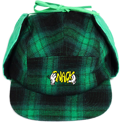 Snack Good Hands Earflap Cap Green Flannel