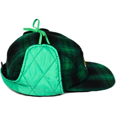 Snack Good Hands Earflap Cap Green Flannel