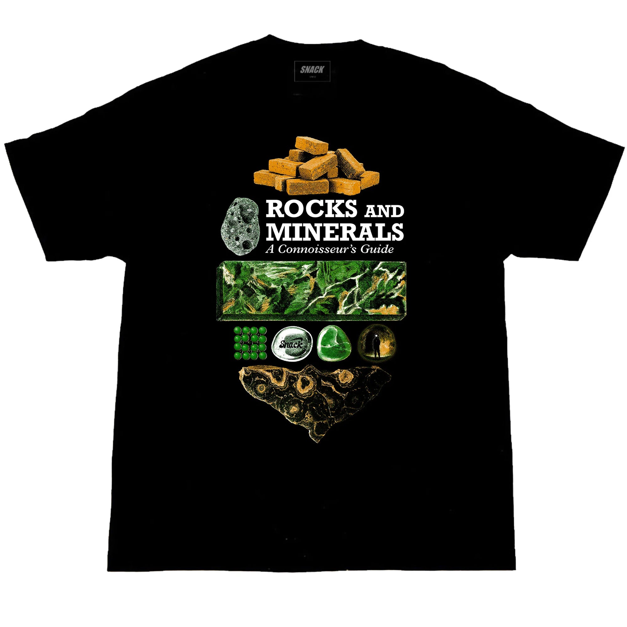 Snack Rocks & Minerals Tee Black