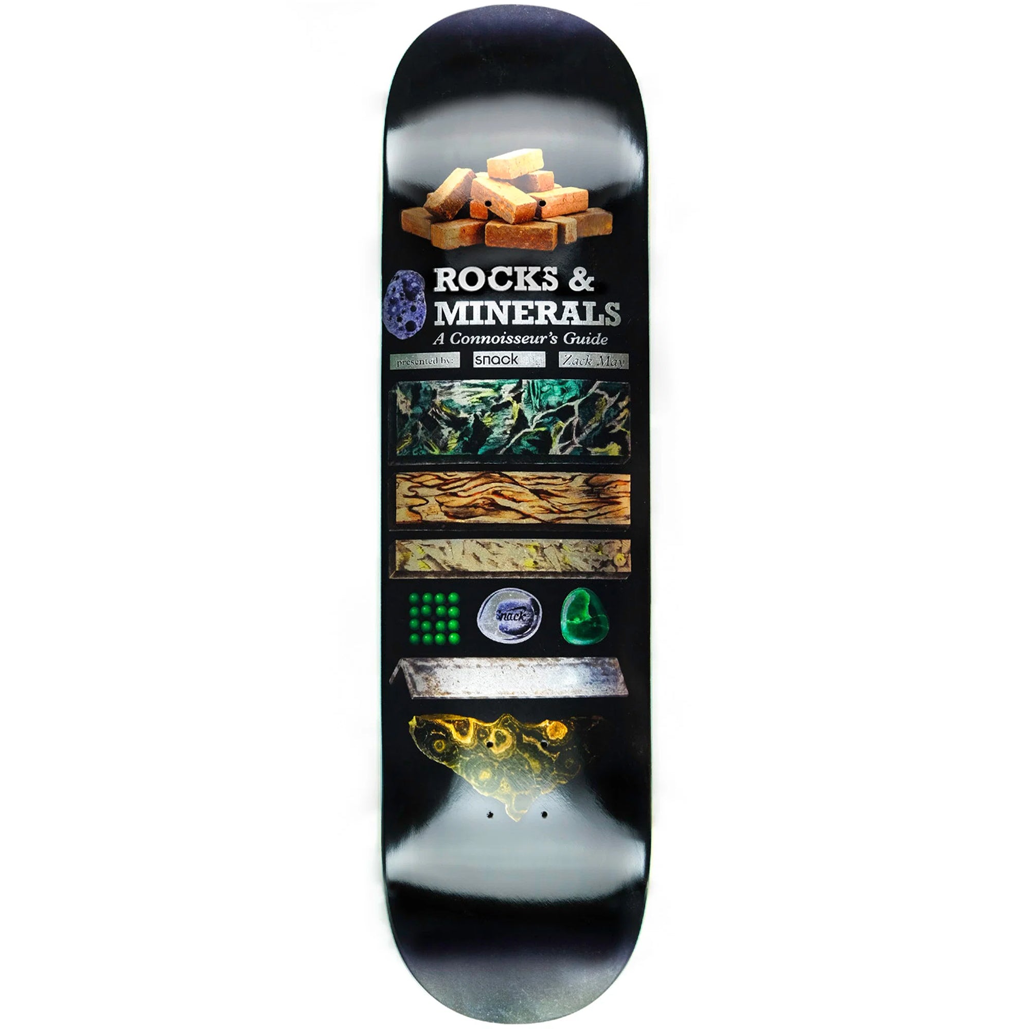 Snack Zack May Rocks And Minerals Skateboard Deck 8.25"