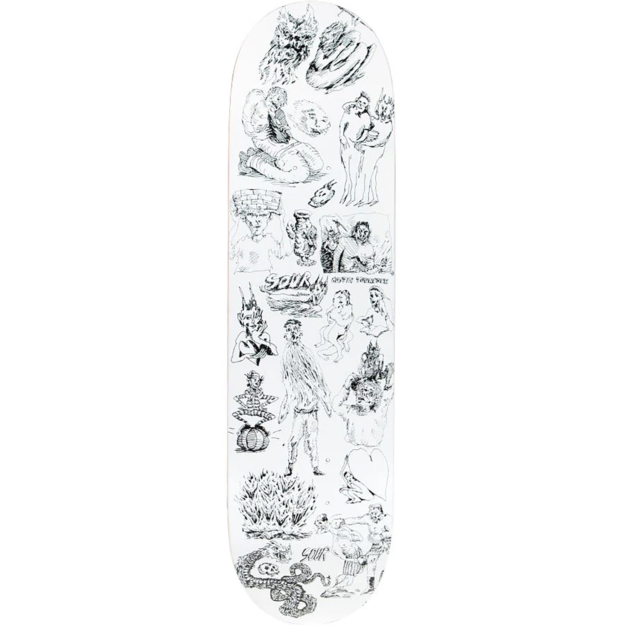 Sour Gustav Tønnesen Sketchbook Shortie Skateboard Deck 8.25"