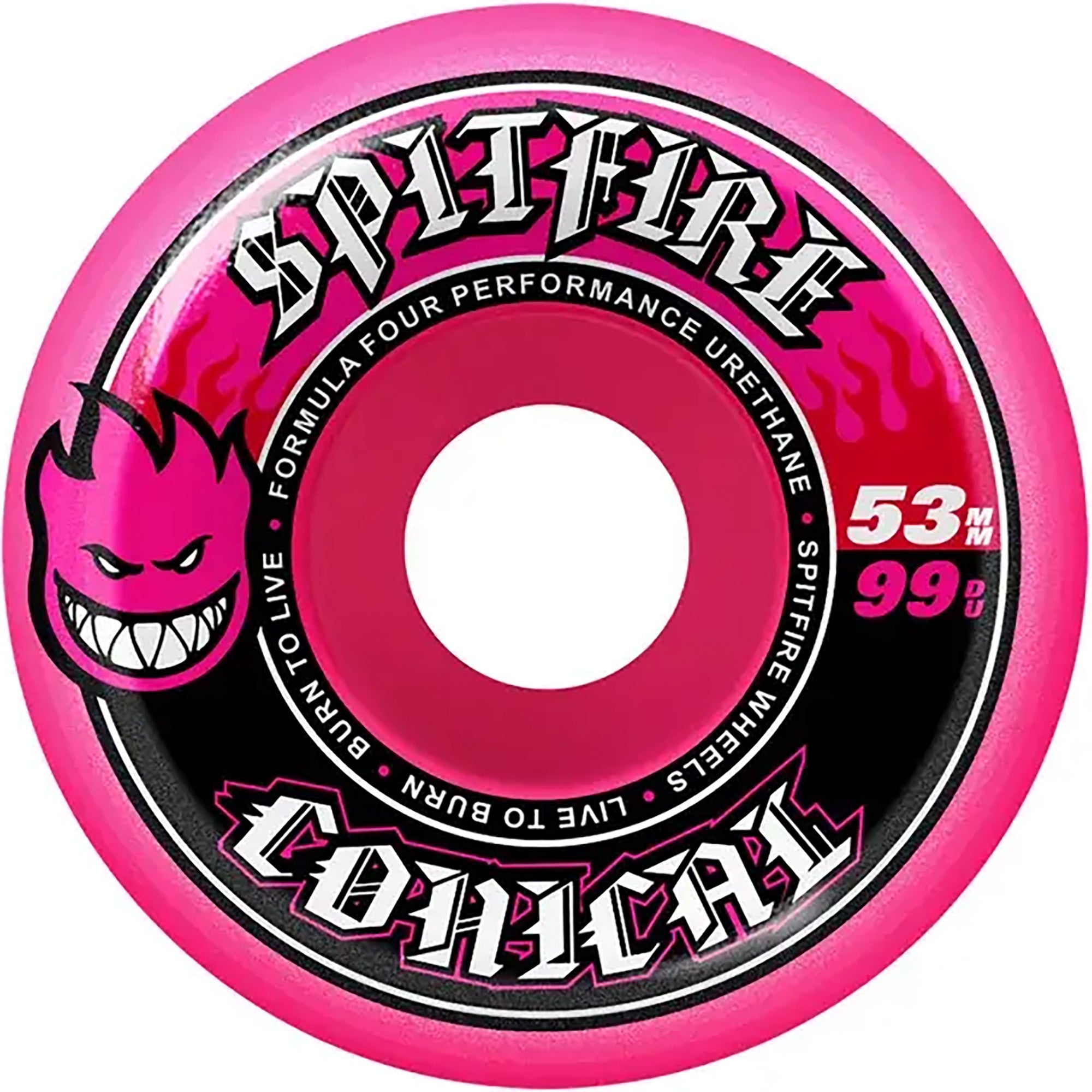 Spitfire Formula Four Conical 99du Pink Skateboard Wheels 53mm