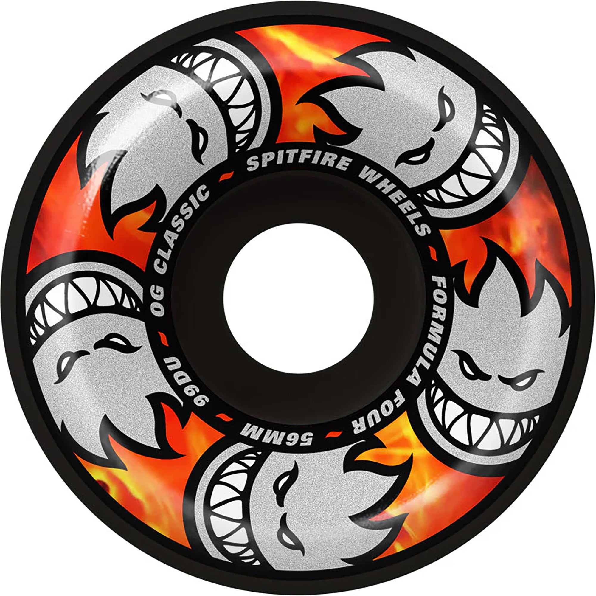 Spitfire Formula Four Multiball OG Classics 99du Black Skateboard Wheels 56mm