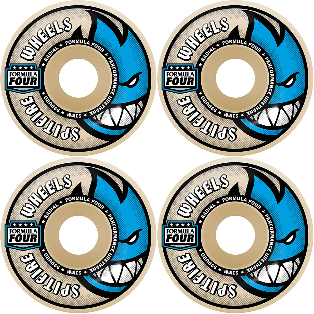 Spitfire Formula Four Radial 99du Skateboard Wheels 54mm