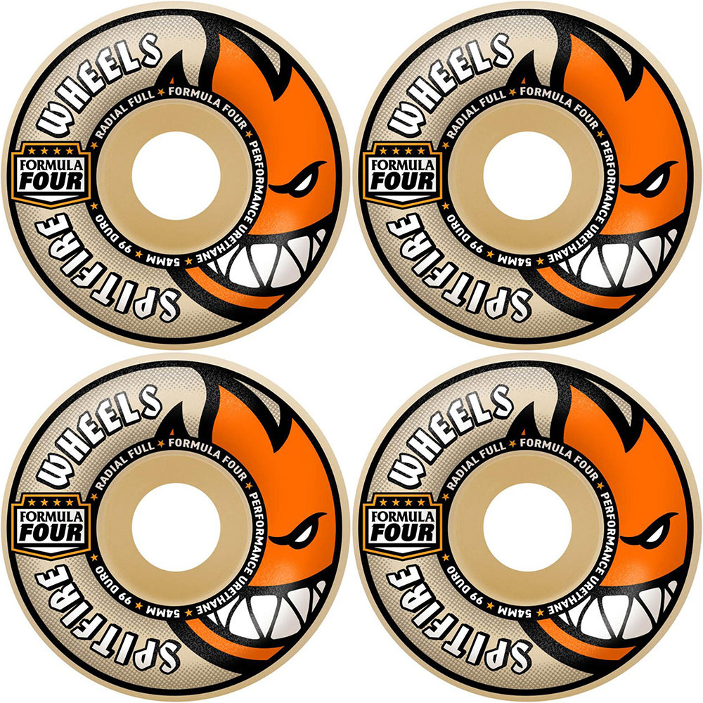 Spitfire Formula Four Radial Full 99du Skateboard Wheels 58mm