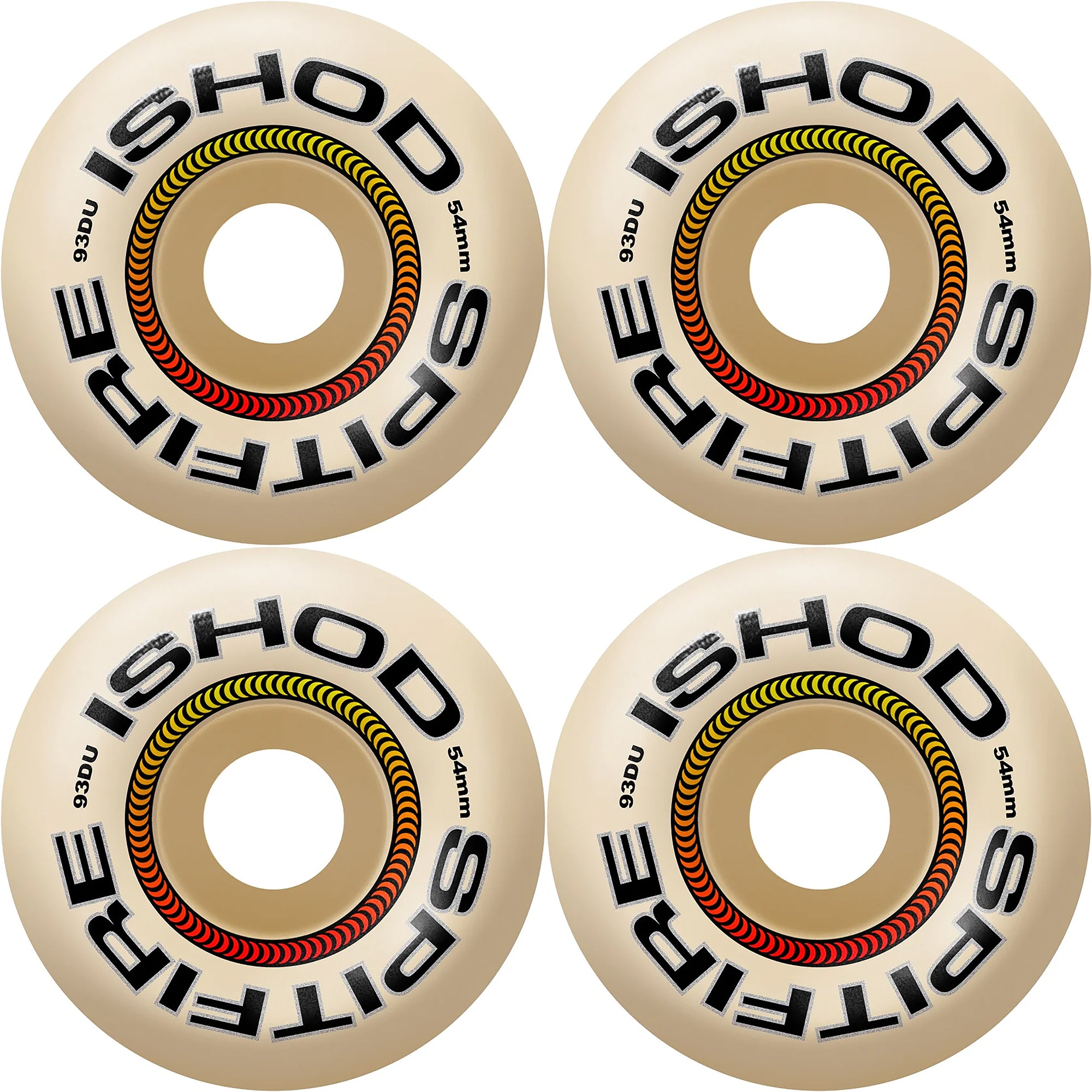 Spitfire Ishod Wair Formula Four Lock In Classic 93DU Skateboard Wheels 54mm
