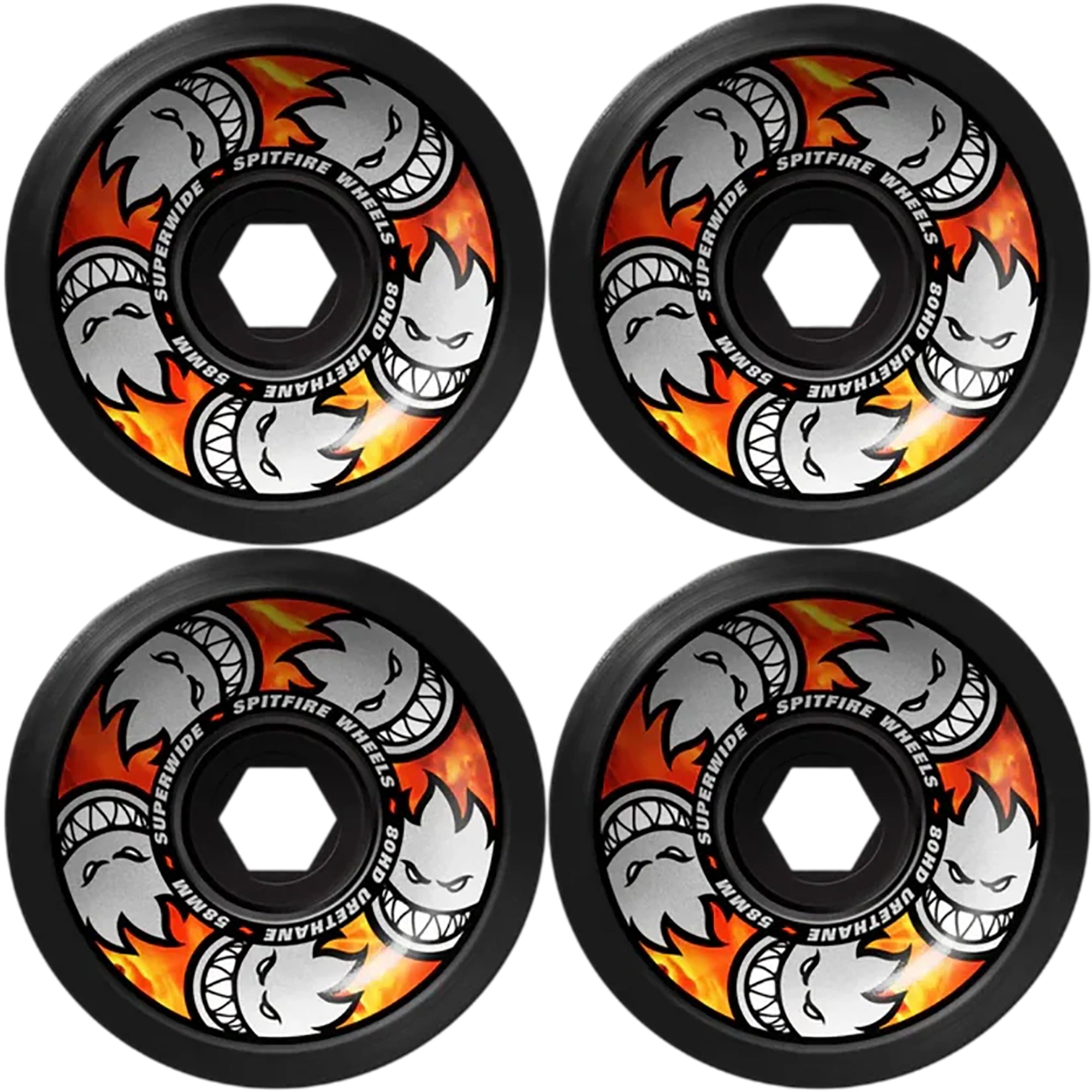 Spitfire Multiball 80HD Superwides Skateboard Wheels 58mm