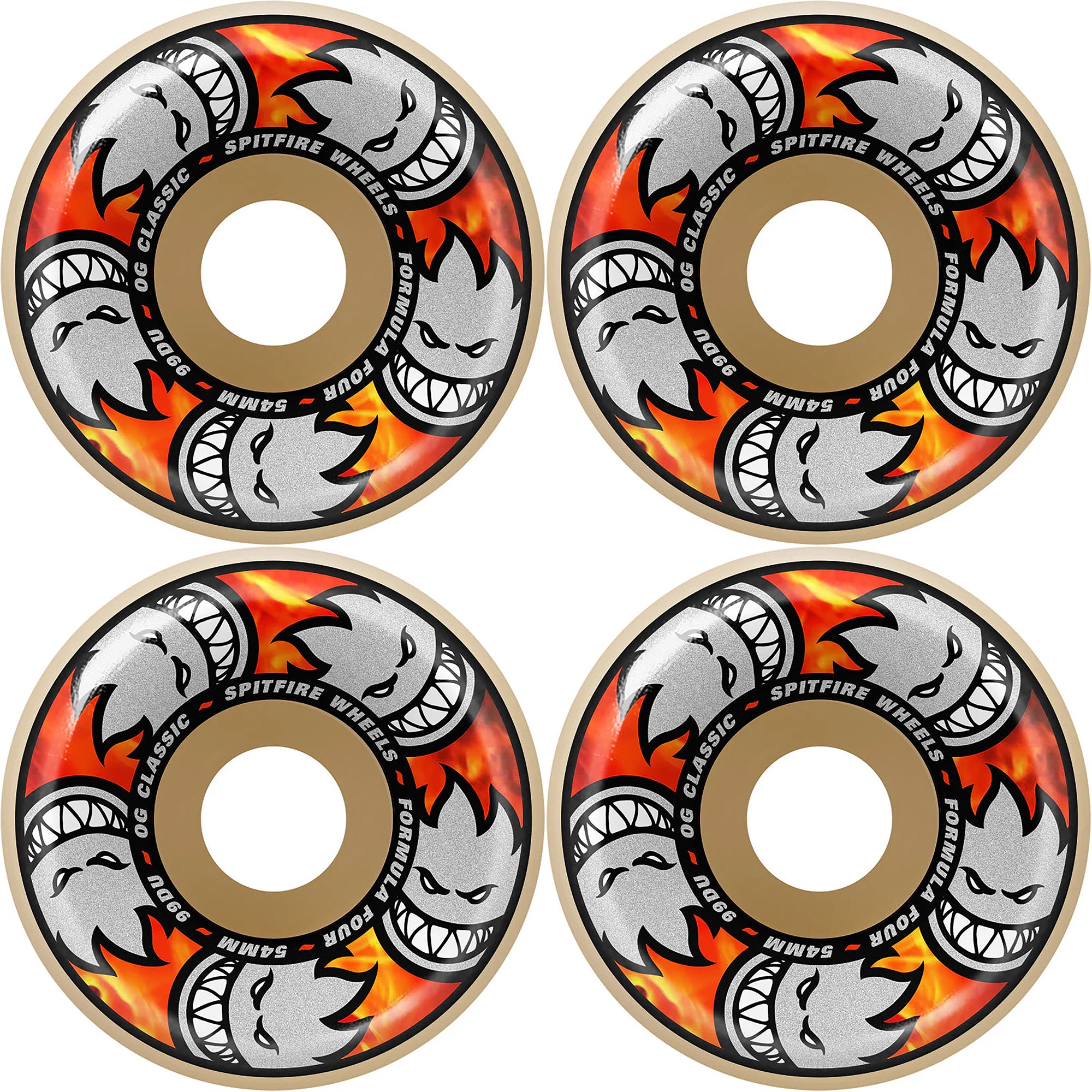 Spitfire Multiball Formula Four OG Classics 99du Skateboard Wheels 54mm