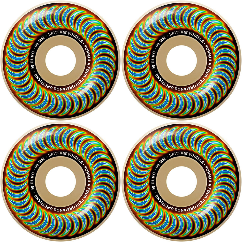 Spitfire Radioactive Classic Formula Four 99du Skateboard Wheels 57mm